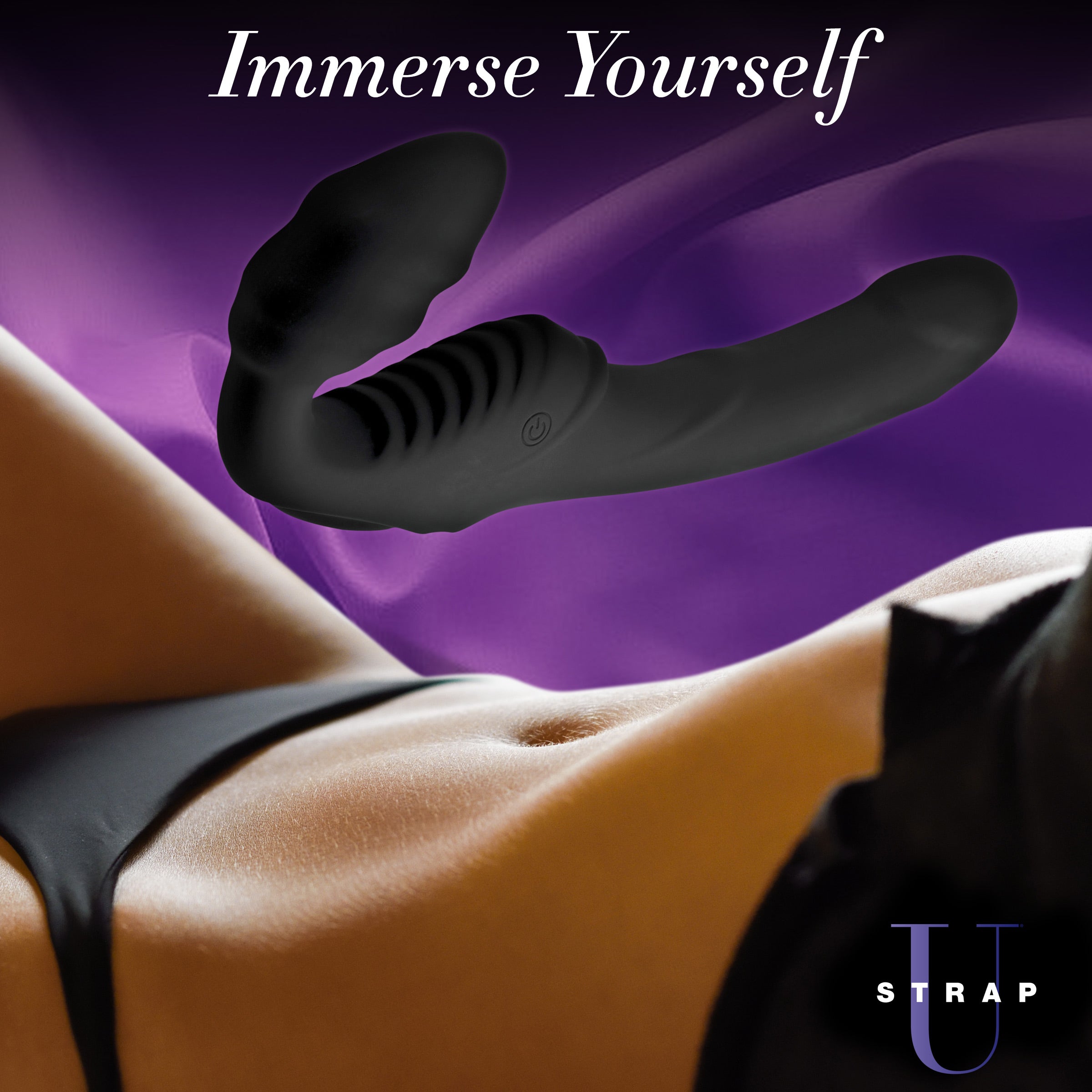 Pro Rider 9X Vibrating Silicone Strapless Strap On with Remote Control, featuring dual motors and textured design for enhanced pleasure.